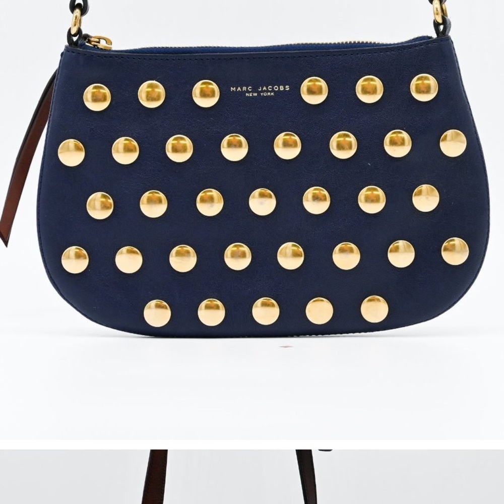 MARC JACOBS Flat Studs Soft Pochette Leather Bag